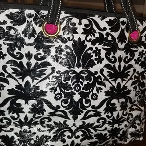 Damask Print Tote Bag